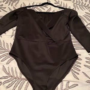Black Plunge Bodysuit